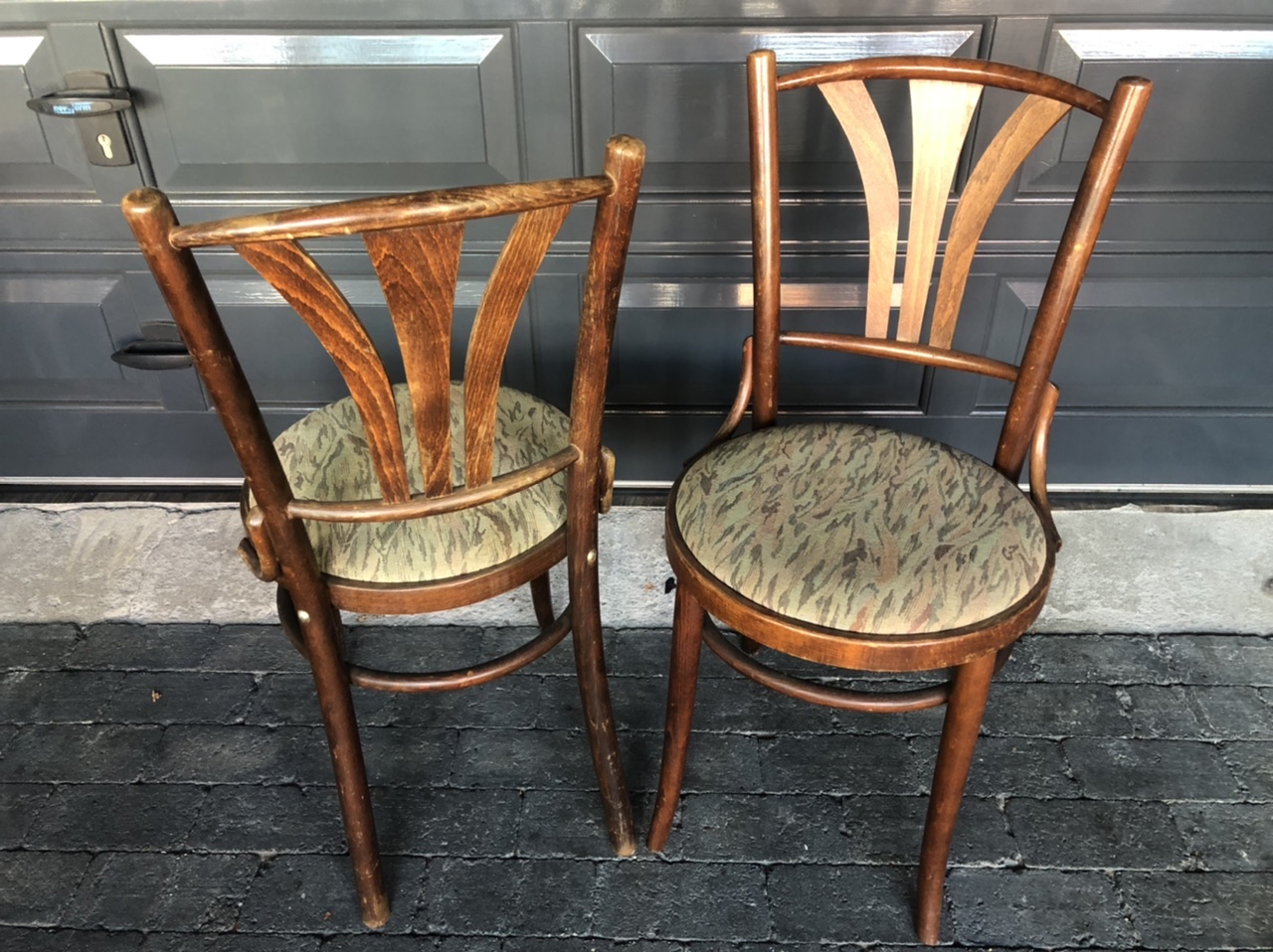 Bruin cafe stoelen authentieke antiek thonet kroeg mancave stoelen bar